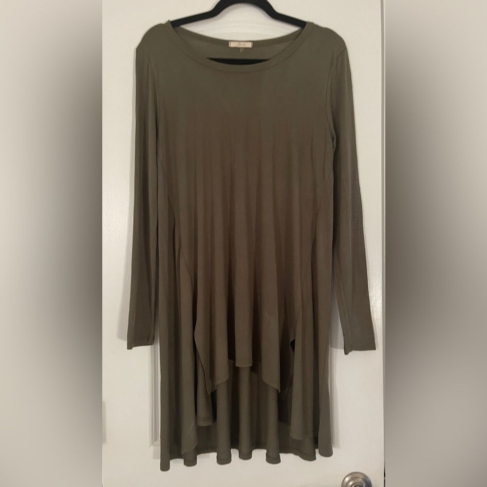 Soprano Dark Olive Green shirt dress Size M